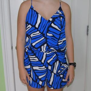 Southern Frock Blue Printed Romper